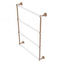 Allied Brass PG-28T-24-BBR - Pacific Grove Collection 4 Tier 24 Inch Ladder Towel Bar with Twisted Accents - Brushed Bronze