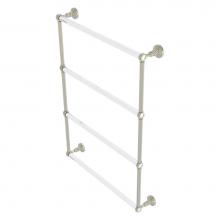 Allied Brass PG-28T-24-PNI - Pacific Grove Collection 4 Tier 24 Inch Ladder Towel Bar with Twisted Accents - Polished Nickel