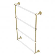 Allied Brass PG-28T-24-SBR - Pacific Grove Collection 4 Tier 24 Inch Ladder Towel Bar with Twisted Accents - Satin Brass
