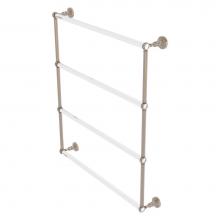 Allied Brass PG-28T-30-PEW - Pacific Grove Collection 4 Tier 30 Inch Ladder Towel Bar with Twisted Accents - Antique Pewter