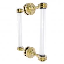 Allied Brass PG-406D-8BB-UNL - Pacific Grove Collection 8 Inch Back to Back Shower Door Pull with Dotted Accents - Unlacquered Br