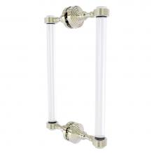 Allied Brass PG-406G-12BB-PNI - Pacific Grove Collection 12 Inch Back to Back Shower Door Pull with Grooved Accents - Polished Nic