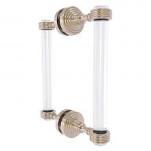 Allied Brass PG-406G-8BB-PEW - Pacific Grove Collection 8 Inch Back to Back Shower Door Pull with Grooved Accents - Antique Pewte