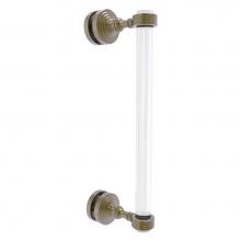 Allied Brass PG-407G-12SM-ABR - Pacific Grove Collection 12 Inch Single Side Shower Door Pull with Grooved Accents - Antique Brass