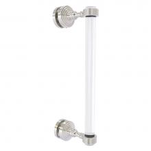 Allied Brass PG-407G-12SM-SN - Pacific Grove Collection 12 Inch Single Side Shower Door Pull with Grooved Accents - Satin Nickel