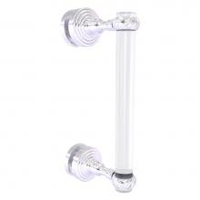 Allied Brass PG-407T-8SM-SCH - Pacific Grove Collection 8 Inch Single Side Shower Door Pull with Twisted Accents - Satin Chrome
