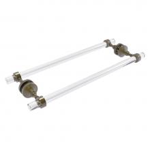 Allied Brass PG-41-BB-18-ABR - Pacific Grove Collection 18 Inch Back to Back Shower Door Towel Bar - Antique Brass