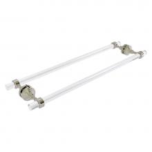 Allied Brass PG-41-BB-24-PNI - Pacific Grove Collection 24 Inch Back to Back Shower Door Towel Bar - Polished Nickel