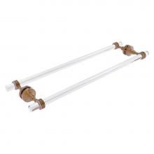 Allied Brass PG-41D-BB-24-BBR - Pacific Grove Collection 24 Inch Back to Back Shower Door Towel Bar with Dotted Accents - Brushed