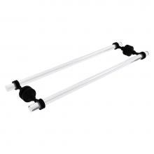Allied Brass PG-41D-BB-24-BKM - Pacific Grove Collection 24 Inch Back to Back Shower Door Towel Bar with Dotted Accents - Matte Bl