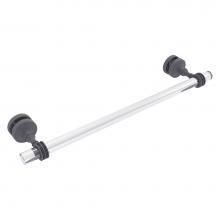 Allied Brass PG-41D-SM-18-GYM - Pacific Grove Collection 18 Inch Shower Door Towel Bar with Dotted Accents - Matte Gray