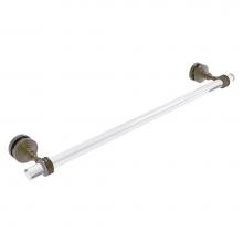 Allied Brass PG-41D-SM-24-ABR - Pacific Grove Collection 24 Inch Shower Door Towel Bar with Dotted Accents - Antique Brass