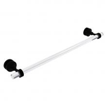 Allied Brass PG-41D-SM-24-BKM - Pacific Grove Collection 24 Inch Shower Door Towel Bar with Dotted Accents - Matte Black