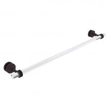 Allied Brass PG-41D-SM-30-ABZ - Pacific Grove Collection 30 Inch Shower Door Towel Bar with Dotted Accents - Antique Bronze