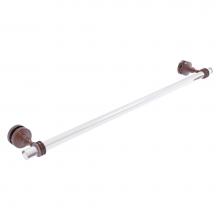 Allied Brass PG-41D-SM-30-CA - Pacific Grove Collection 30 Inch Shower Door Towel Bar with Dotted Accents - Antique Copper