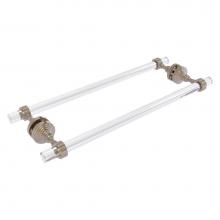 Allied Brass PG-41G-BB-18-PEW - Pacific Grove Collection 18 Inch Back to Back Shower Door Towel Bar with Grooved Accents - Antique