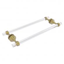 Allied Brass PG-41G-BB-18-SBR - Pacific Grove Collection 18 Inch Back to Back Shower Door Towel Bar with Grooved Accents - Satin B