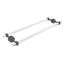 Allied Brass PG-41G-BB-24-GYM - Pacific Grove Collection 24 Inch Back to Back Shower Door Towel Bar with Grooved Accents - Matte G