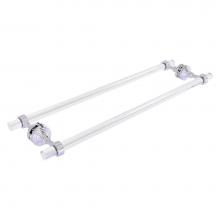 Allied Brass PG-41G-BB-24-PC - Pacific Grove Collection 24 Inch Back to Back Shower Door Towel Bar with Grooved Accents - Polishe
