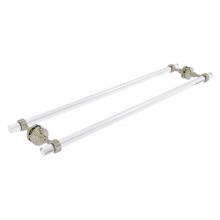 Allied Brass PG-41G-BB-30-PNI - Pacific Grove Collection 30 Inch Back to Back Shower Door Towel Bar with Grooved Accents - Polishe