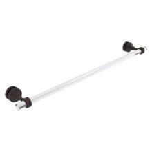 Allied Brass PG-41G-SM-30-VB - Pacific Grove Collection 30 Inch Shower Door Towel Bar with Grooved Accents - Venetian Bronze