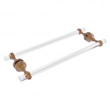 Allied Brass PG-41T-BB-18-BBR - Pacific Grove Collection 18 Inch Back to Back Shower Door Towel Bar with Twisted Accents - Brushed