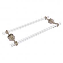 Allied Brass PG-41T-BB-18-PEW - Pacific Grove Collection 18 Inch Back to Back Shower Door Towel Bar with Twisted Accents - Antique