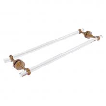 Allied Brass PG-41T-BB-24-BBR - Pacific Grove Collection 24 Inch Back to Back Shower Door Towel Bar with Twisted Accents - Brushed