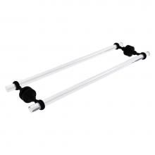 Allied Brass PG-41T-BB-24-BKM - Pacific Grove Collection 24 Inch Back to Back Shower Door Towel Bar with Twisted Accents - Matte B
