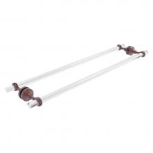Allied Brass PG-41T-BB-30-CA - Pacific Grove Collection 30 Inch Back to Back Shower Door Towel Bar with Twisted Accents - Antique