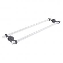 Allied Brass PG-41T-BB-30-GYM - Pacific Grove Collection 30 Inch Back to Back Shower Door Towel Bar with Twisted Accents - Matte G