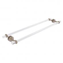 Allied Brass PG-41T-BB-30-PEW - Pacific Grove Collection 30 Inch Back to Back Shower Door Towel Bar with Twisted Accents - Antique