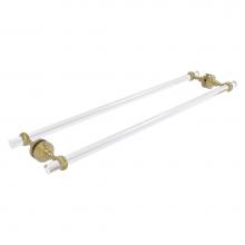 Allied Brass PG-41T-BB-30-SBR - Pacific Grove Collection 30 Inch Back to Back Shower Door Towel Bar with Twisted Accents - Satin B