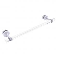 Allied Brass PG-41T-SM-18-WHM - Pacific Grove Collection 18 Inch Shower Door Towel Bar with Twisted Accents - Matte White