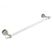 Allied Brass PG-41T-SM-24-PNI - Pacific Grove Collection 24 Inch Shower Door Towel Bar with Twisted Accents - Polished Nickel