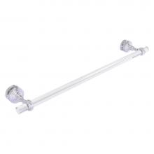 Allied Brass PG-41T-SM-24-SCH - Pacific Grove Collection 24 Inch Shower Door Towel Bar with Twisted Accents - Satin Chrome
