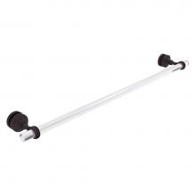 Allied Brass PG-41T-SM-30-ABZ - Pacific Grove Collection 30 Inch Shower Door Towel Bar with Twisted Accents - Antique Bronze