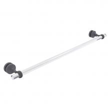 Allied Brass PG-41T-SM-30-GYM - Pacific Grove Collection 30 Inch Shower Door Towel Bar with Twisted Accents - Matte Gray