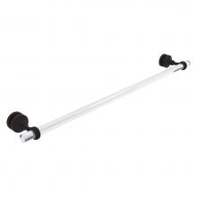 Allied Brass PG-41T-SM-30-ORB - Pacific Grove Collection 30 Inch Shower Door Towel Bar with Twisted Accents - Oil Rubbed Bronze