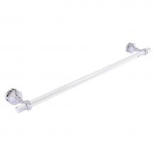 Allied Brass PG-41T-SM-30-PC - Pacific Grove Collection 30 Inch Shower Door Towel Bar with Twisted Accents - Polished Chrome