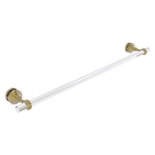 Allied Brass PG-41T-SM-30-UNL - Pacific Grove Collection 30 Inch Shower Door Towel Bar with Twisted Accents - Unlacquered Brass