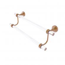 Allied Brass PG-72G-36-BBR - Pacific Grove Collection 36 Inch Double Towel Bar with Groovy Accents