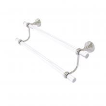 Allied Brass PG-72T-18-SN - Pacific Grove Collection 18 Inch Double Towel Bar with Twisted Accents