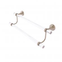 Allied Brass PG-72T-24-PEW - Pacific Grove Collection 24 Inch Double Towel Bar with Twisted Accents