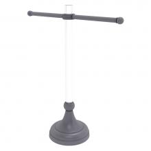 Allied Brass PG-GTSG-11-GYM - Pacific Grove Collection Free Standing Guest Towel Stand with Grooved Accents - Matte Gray