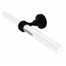 Allied Brass PG-HTBG-2-BKM - Pacific Grove Collection 2 Arm Guest Towel Holder with Grooved Accents - Matte Black