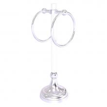 Allied Brass PG-TRS-10-SCH - Pacific Grove Collection 2 Ring Vanity Top Guest Towel Ring - Satin Chrome