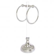 Allied Brass PG-TRS-10-SN - Pacific Grove Collection 2 Ring Vanity Top Guest Towel Ring - Satin Nickel