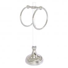 Allied Brass PG-TRST-10-SN - Pacific Grove Collection 2 Ring Vanity Top Guest Towel Ring with Twisted Accents - Satin Nickel