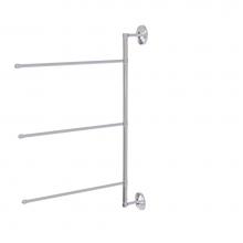 Allied Brass PMC-27/3/16/28-PC - Prestige Monte Carlo Collection 3 Swing Arm Vertical 28 Inch Towel Bar